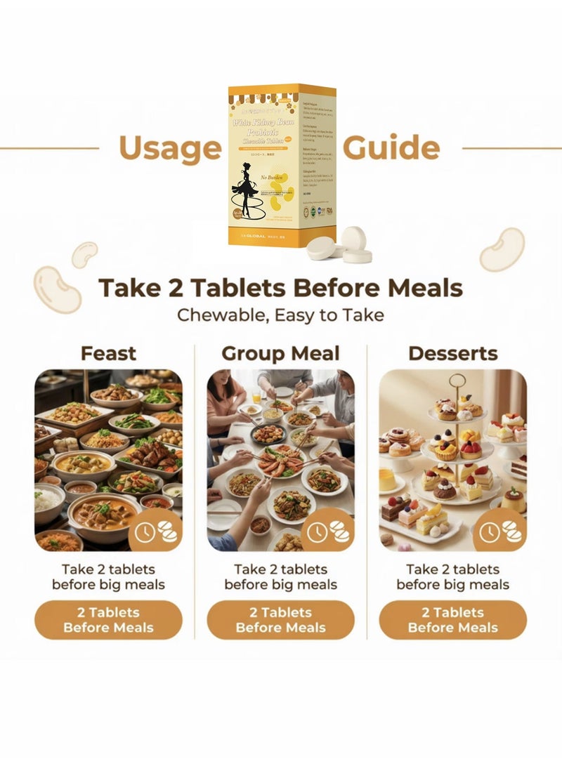 White kidney bean chewable tablets contain potent fat-reducing and carbohydrate-blocking extracts that are gentle and non-irritating. - Image 4